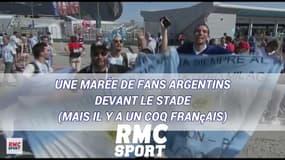 France - Argentine : Une marée de supporters argentins devant le stade (mais il y a un coq français)
