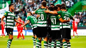 La joie des joueurs du Sporting le 30 septembre 2022.