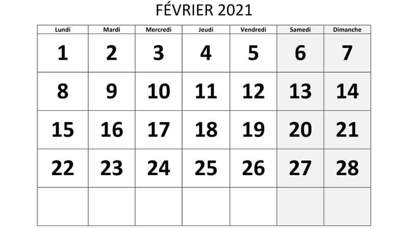 Le mois de février