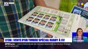 Lyon: un timbre spécial rugby à XV à l'occasion de la coupe du monde de rugby 