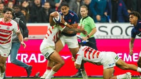 Yoram Moefana lors du test-match France-Japon, 9 novembre 2024