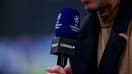 Un micro de Canal+ lors d'un match de Ligue des champions (illustration)