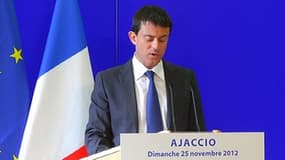Manuel Valls à Ajaccio, dimanche 25 novembre