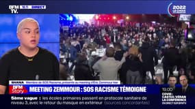 Meeting de Zemmour: "Je me suis pris un coup de pied au visage", membre de SOS Racisme, Shana témoigne