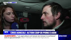 "Les gens sont derrière nous parce qu'il y a un ras-le-bol général":  La mobilisation des agriculteurs se poursuit sur l'autoroute A62 au niveau d'Agen (Lot-et-Garonne)
