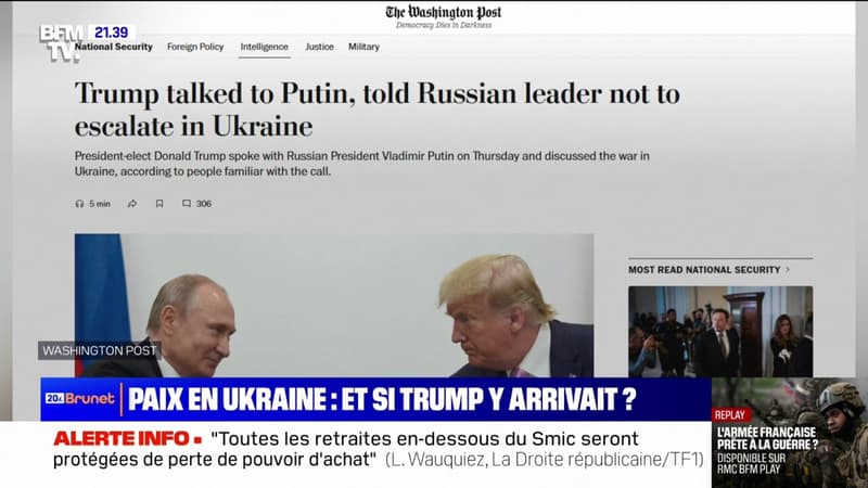 Entretien téléphonique entre Donald Trump et Vladimir Poutine: le porte-parole du Kremlin dément