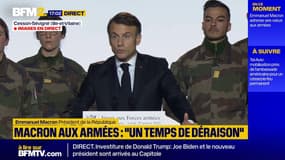 Lors de ses vœux aux armées, Emmanuel Macron dit " défendre une préférence européenne"