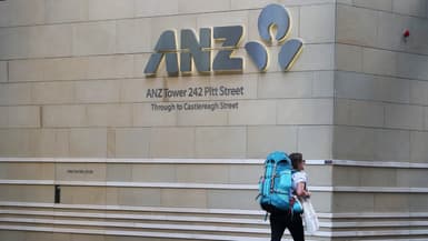 Un établissement de la banque ANZ à Sydney en février 2024 (photo d'illustration). 