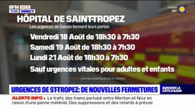 Saint-Tropez: de nouvelles fermetures aux urgences 