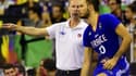 Evan Fournier, ici avec Vincent Collet, a battu son record de points avec les Bleus (13)