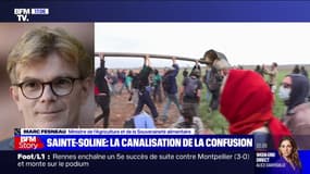 Canalisation sectionnée à Sainte-Soline: Marc Fesneau, ministre de l'Agriculture, dénonce une "apologie de la violence"