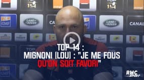 Lyon-Montpellier – Mignoni : « Je me fous qu’on soit favori » 