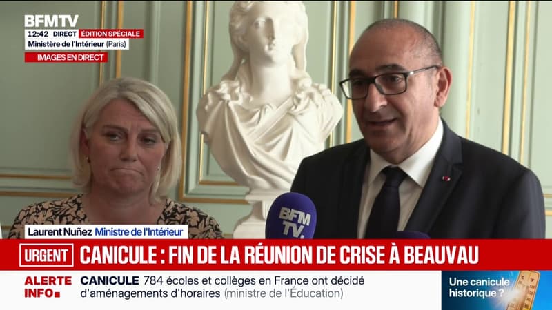 Canicule: Laurent Nuñez évoque une "probable vigilance rouge" pour "un certain nombre de départements" à partir de dimanche