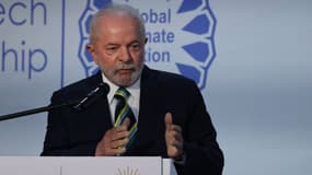 Le président élu du Brésil, Luiz Inacio Lula da Silva, s'exprime lors de la COP27 à Sharm el-Sheikh, en Égypte, le 16 novembre 2022.