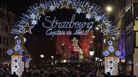 L'ouverture du marché de Noël de Strasbourg, le 25 novembre 2016. - 