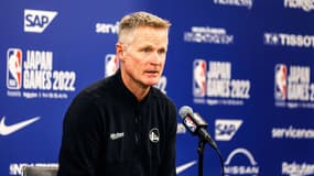 Steve Kerr lors de la tournée au Japon des Warriors, en octobre 2022.