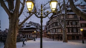 Strasbourg sous la neige mercredi 10 janvier.