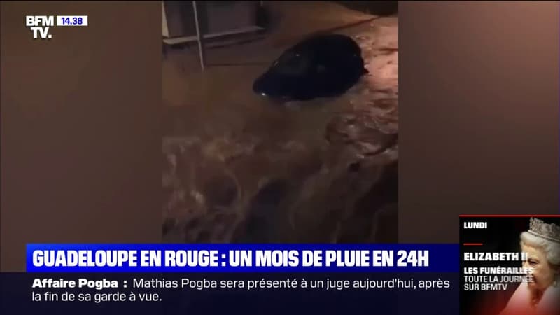 Tempête Fiona: la Guadeloupe sous les eaux avec l'équivalent d'un mois de pluie en 24h
