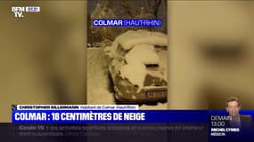 Chutes de neige: cet habitant de Colmar, dans le Haut-Rhin, assure que "c'est la première fois qu'il voit ça"