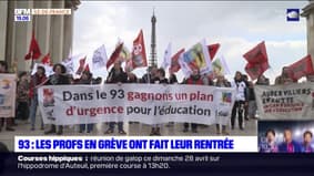 Paris: les professeurs de Seine-Saint-Denis mobilisés au Trocadéro