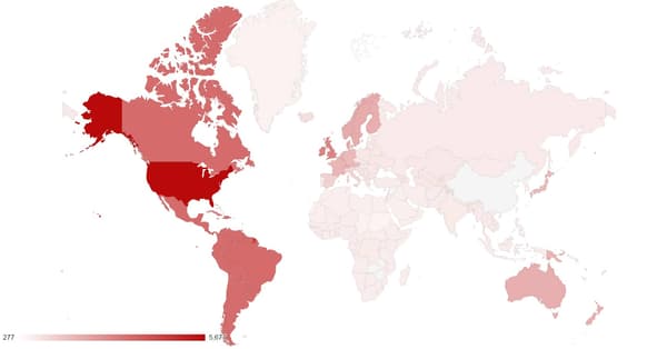La carte des catalogues Netflix dans le monde