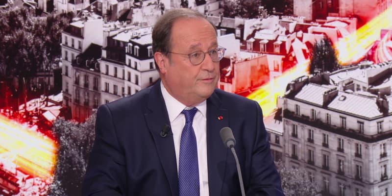 L'ancien président de la République François Hollande, le 1er octobre 2023 sur BFMTV.