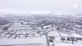 Les paysages enneigés des Vosges filmés par un drone