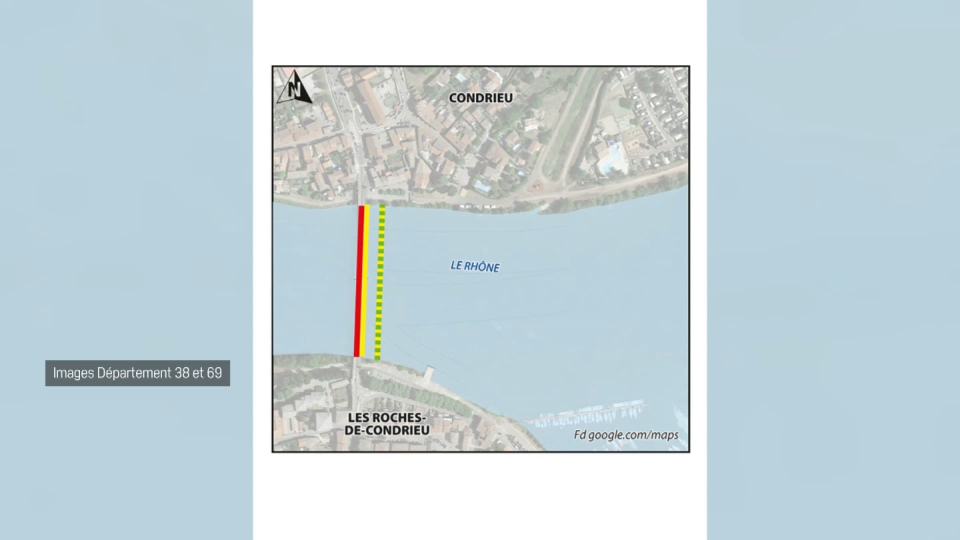 La deuxième option proposées aux habitants pour le pont de Condrieu. La deuxième option proposées aux habitants pour le pont de Condrieu.