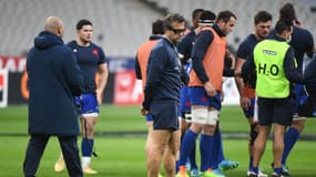 Fabien Galthié lors d'un entraînement du XV de France