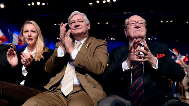 Marion Maréchal-Le Pen, Jean-Marie Le Pen et Bruno Gollnisch