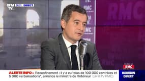 Gérald Darmanin, ministre de l'Intérieur, face à Jean-Jacques Bourdin sur RMC et BFMTV