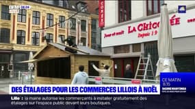 Lille: des étalages pour les commerces à Noël