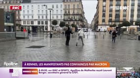 A Rennes, les manifestants pas convaincus par Macron 