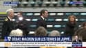 Emmanuel Macron arrive au Grand débat avec les femmes à Pessac en Gironde