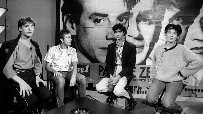 Le groupe Téléphone, en 1984, sur le plateau de TF1.