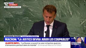 Emmanuel Macron à l'ONU: "Ne cédons pas au cynisme qui désagrège l'ordre qui nous a construit"