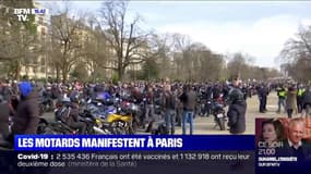 Plusieurs milliers de motards réunis ce samedi à Paris pour réclamer la légalisation du dépassement inter-files