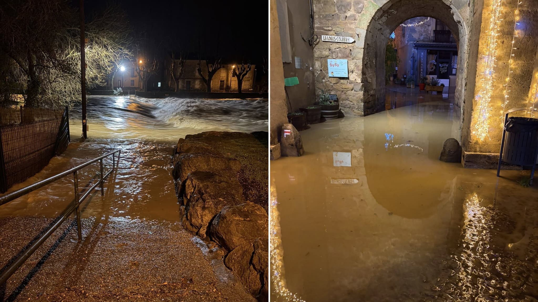 Les images de la crue de la Cesse à Bize-Minervois dans l'Aude, le 18 janvier 2026.