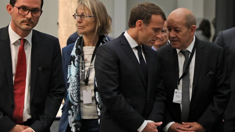 Emmanuel Macron et Jean-Yves Le Drian