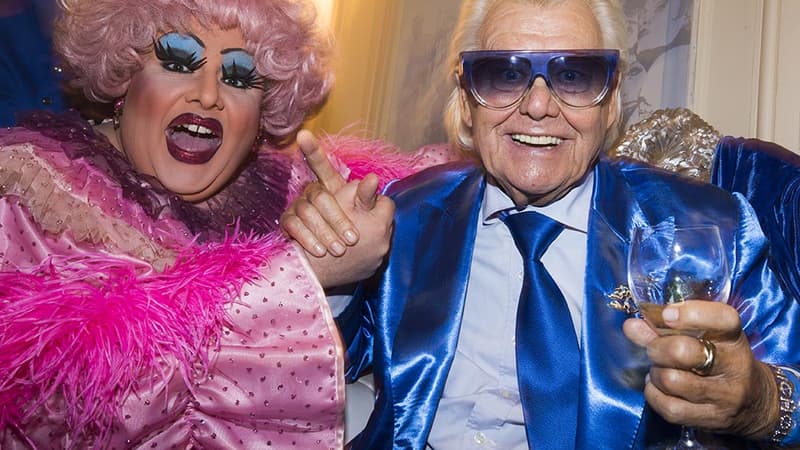 Michou le 20 juin 2016, célébrant sin 85e anniversaire, et les 60 ans de son cabaret.