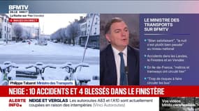 Neige: "Je préférais un ralentissement plutôt que des naufragés de la nuit", assure le ministre des Transports