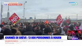 Grève du 19 janvier: 13.000 manifestants rassemblés à Rouen 