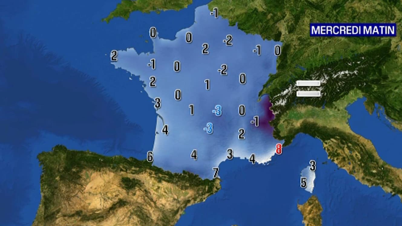 Les prévisions météo du mercredi 14 avril 2021.