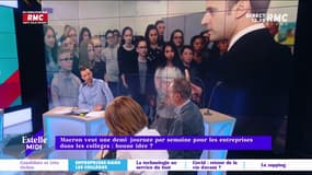 Macron propose une demi-journée par semaine pour les entreprises dans les collèges : "C'est une excellente idée, mais l’organisation semble très compliquée" selon Julien Damon.