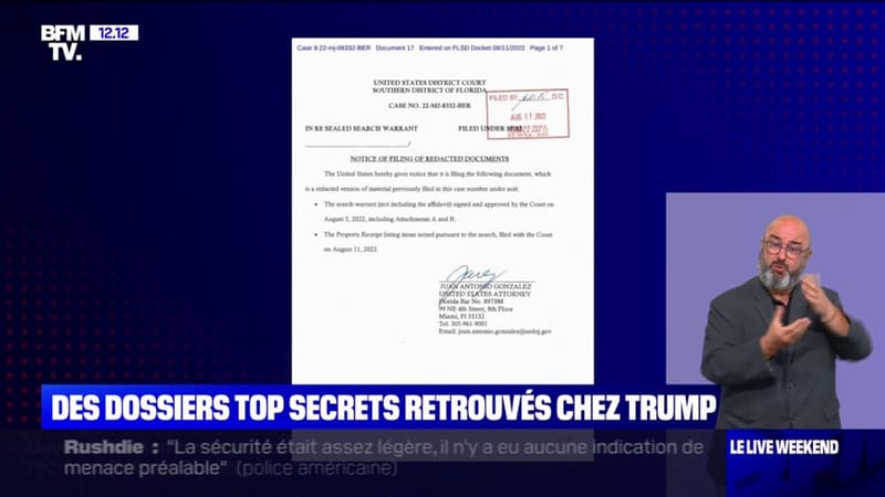 Des dossiers top secrets découverts chez Donald Trump