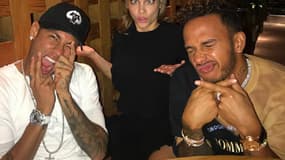 Neymar, Barbara Palvin et Lewis Hamilton