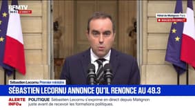 "J'ai décidé de renoncer à l'article 49.3 de la Constitution", déclare Sébastien Lecornu