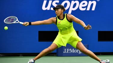 La Japonaise Naomi Osaka lors du troisième tour de l'US Open face à Leylah Fernandez, le 3 septembre 2021 à New York