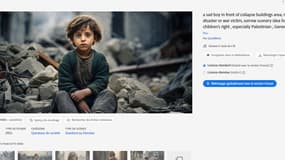 Capture d'écran d'une image générée par IA à la vente sur Adobe