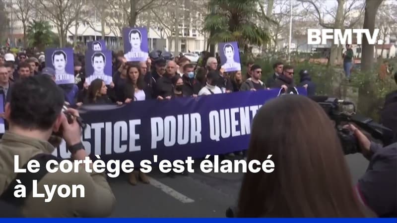 La marche pour Quentin Deranque s'est élancée à Lyon